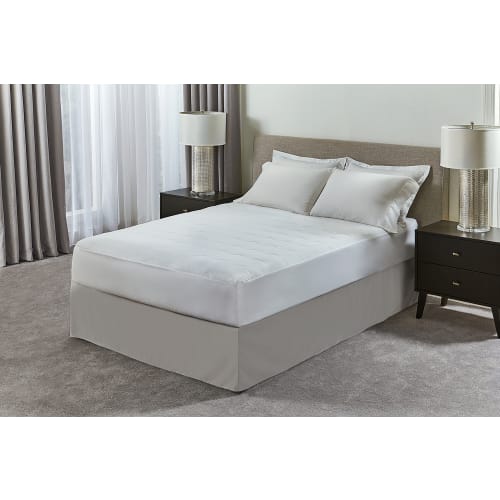 Standard Plus Mattress Pad, Quilted 3 oz, Cloth Top/Poly Bottom, Full/Dbl XL 54x80x15, Fitted Skirt